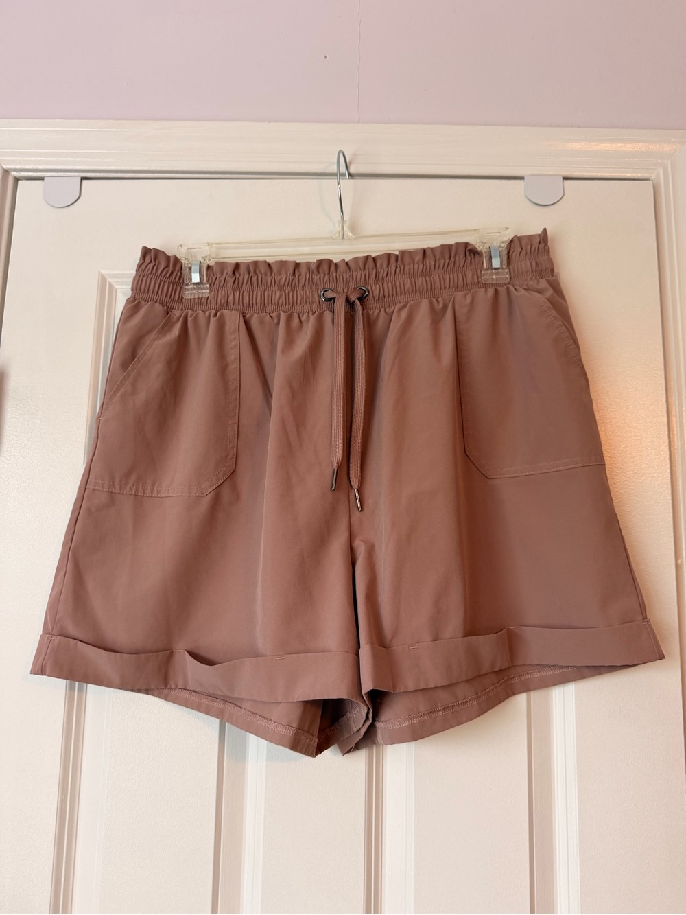 Danskin XXL Dusty Rose Athleisure Shorts Elastic Waist Drawstring Lounge